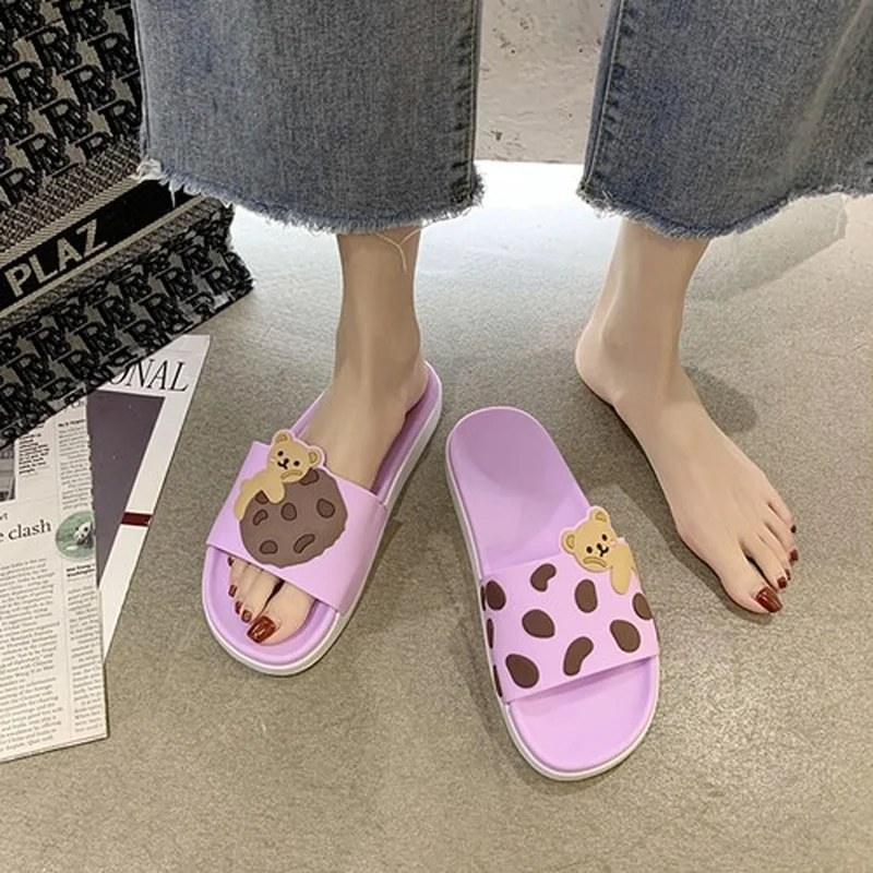 

Net Red Slippers Female Summer Fashion Outside Wear Ins Tide Super Fire Anti-skid Lovely Girl Heart 2021 New Cool Slippers Woman