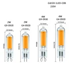Светодиодная лампочка G9 COB 2 Вт 4 Вт G4 лампа 220 В G9 Светодиодный точечный светильник для подвесного светильника Домашнее освещение люстры