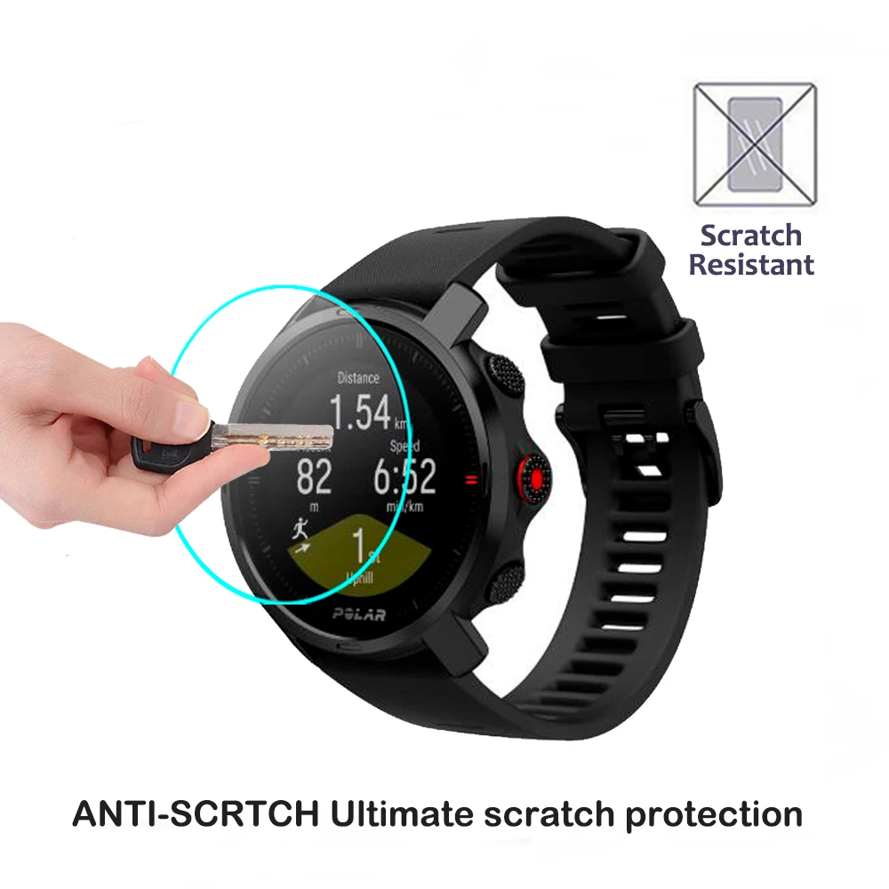 2 шт. 2.5D закаленное стекло с закругленными краями для умных часов Polar Grit X защитная
