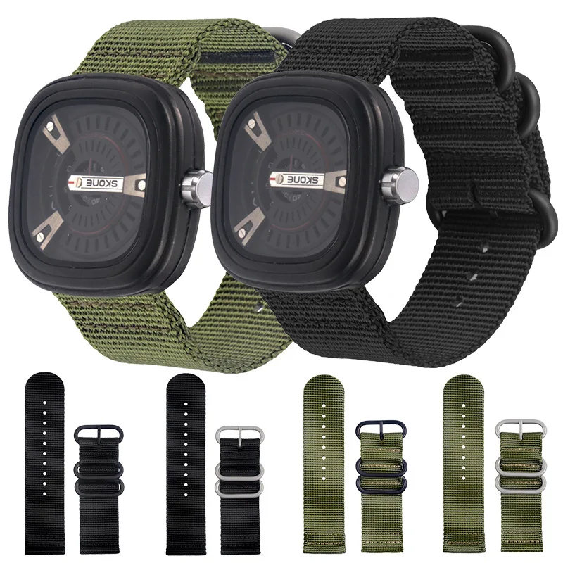

28mm Nylon Watchbands with pin buckle watch strap for men and women Bracelet Band For Seven Friday straps accessories