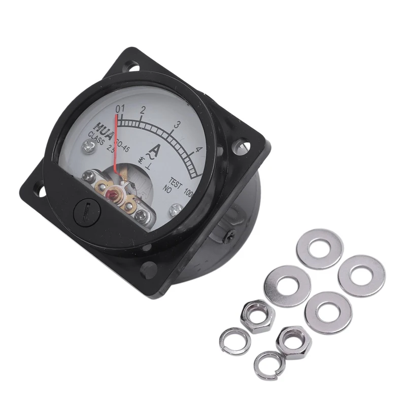 

Class 2.5 Accuracy AC 0-5A Analog Panel Round Meter Ammeter Meter Black