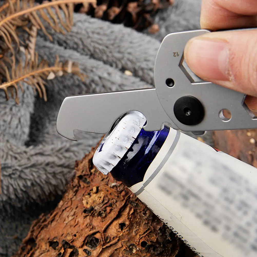 

Outdoor Keychain Tools Multifunction Carabiner Gear Stainless Steel Wrench Bottle Opener For Camping Outdoor Keychain Tool