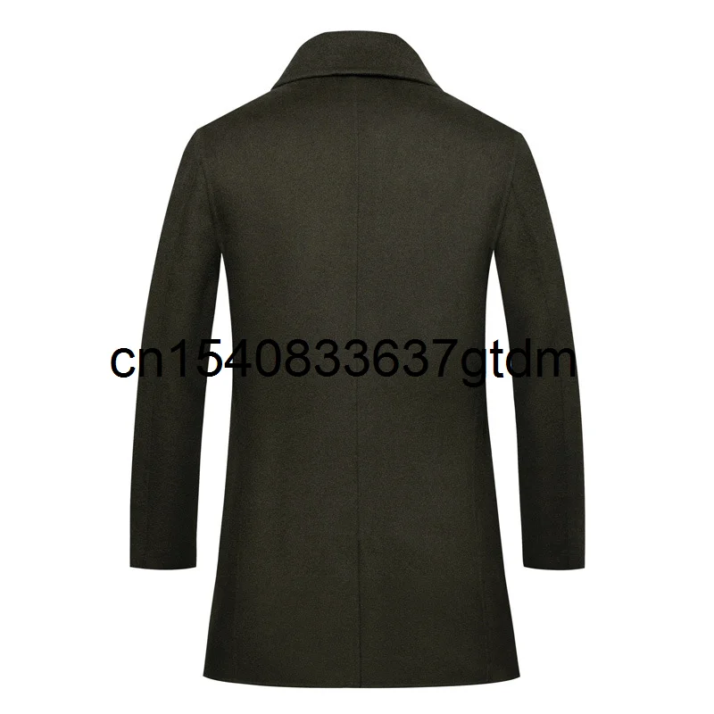 

Men's casual tweed double-sided fat wool coat