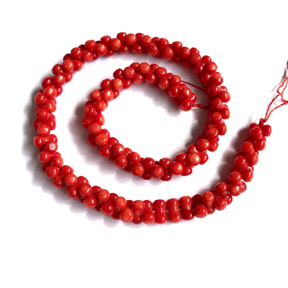 Оптовая продажа 1 нитка 15 5 &quotнатуральный морской бамбуковый коралловый бисер 4x8