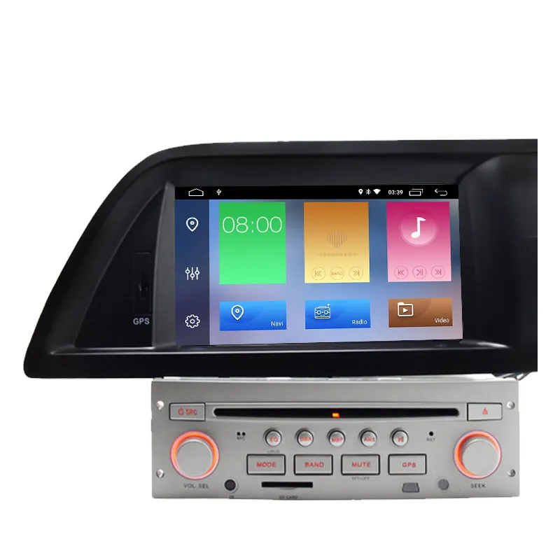 silver Topsna 1 Din Android 10 автомобильный dvd-плеер для Citroen C5 Мультимедиа gps навигация Радио Зеркало Ссылка wifi четырехъядерный gps Navi RDS - Цвет: silver