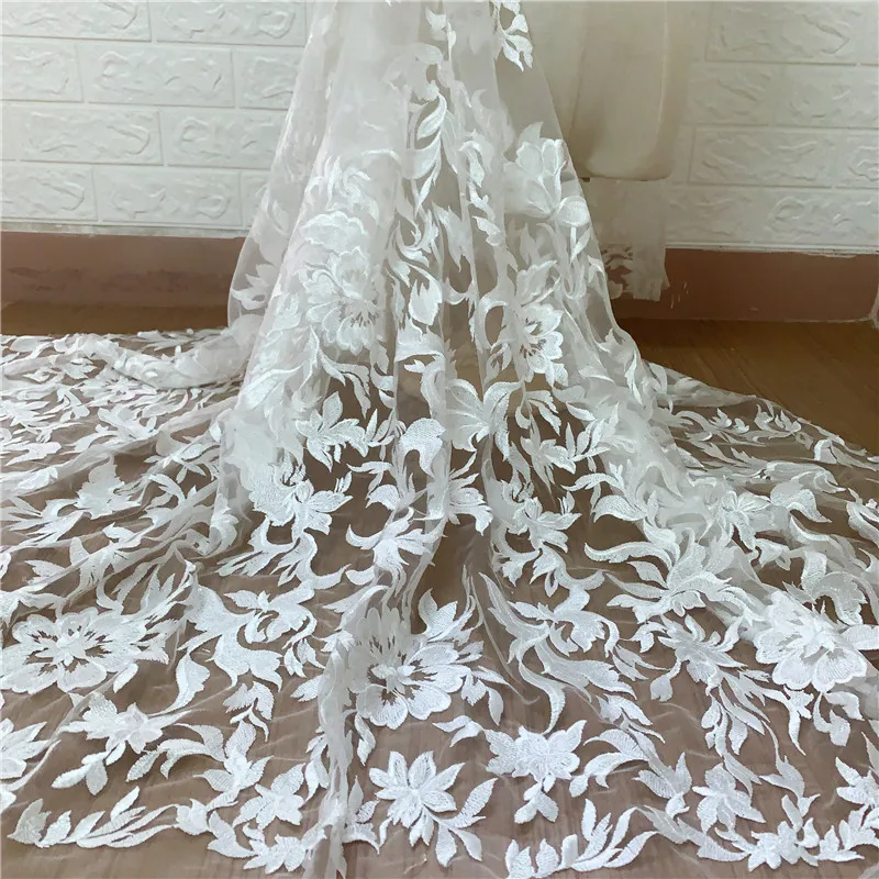 Новинка 2019 года Тюль с вышивкой из белых блесток кружевная ткань блестками
