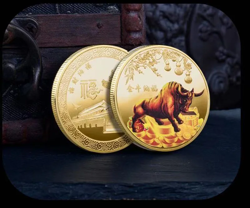 2021 год быка китайские красивые золотые и серебряные памятные монеты