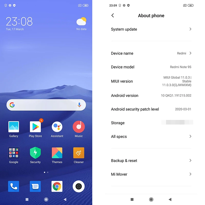 Смартфон Xiaomi Redmi Note 9S 4+64ГБ | Мобильные телефоны и аксессуары