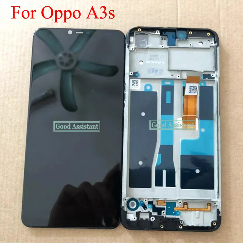 Протестировано Высокое качество Черный 6,2 дюймов для Oppo A3s ЖК-дисплей+ сенсорный экран дигитайзер в сборе с рамкой