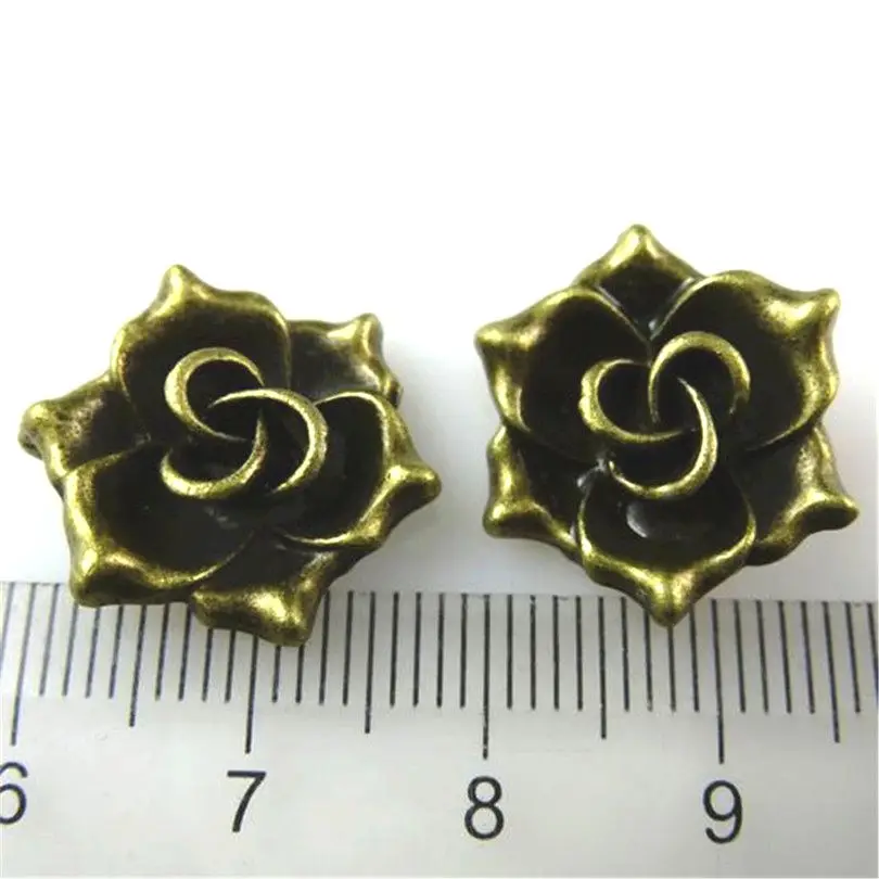 10pcs Antique Bronze 19*18mm Flower Petal Charms Pendants Accessories For DIY Necklace Bracelet Zinc Alloy Jewelry Making 10828 | Украшения