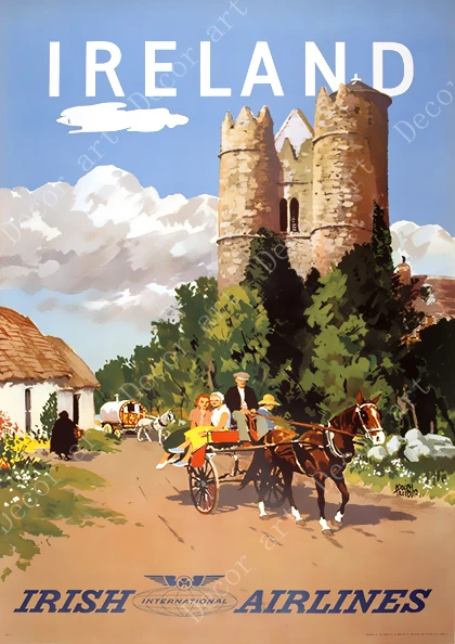 Европа Ирландия пробковый мустер поп-арт путешествия холст картины винтажные