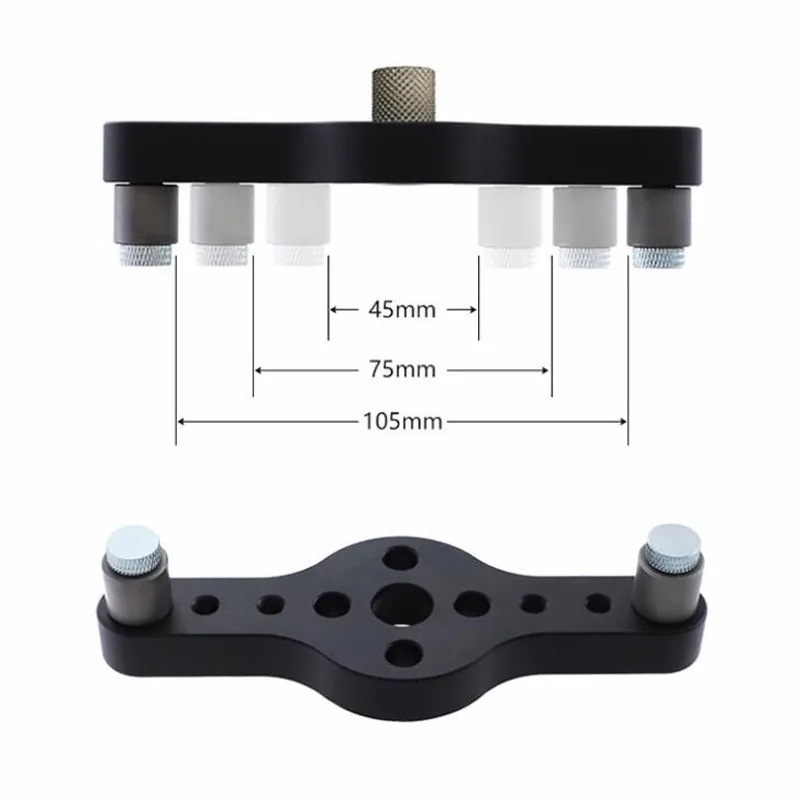 

Aluminum Alloy Dowelling Jig Kit for Furniture Fast Connecting Cam Fitting Woodworking Drill Guide Kit Locator