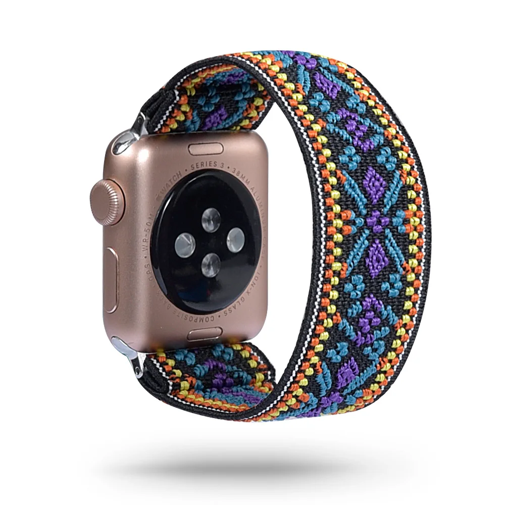 

Ремешок Tretchy для Apple Watch Band, эластичный браслет для наручных часов iWatch Series 6/5/4/3/2/1, 40 мм 38 мм 44 мм 42 мм