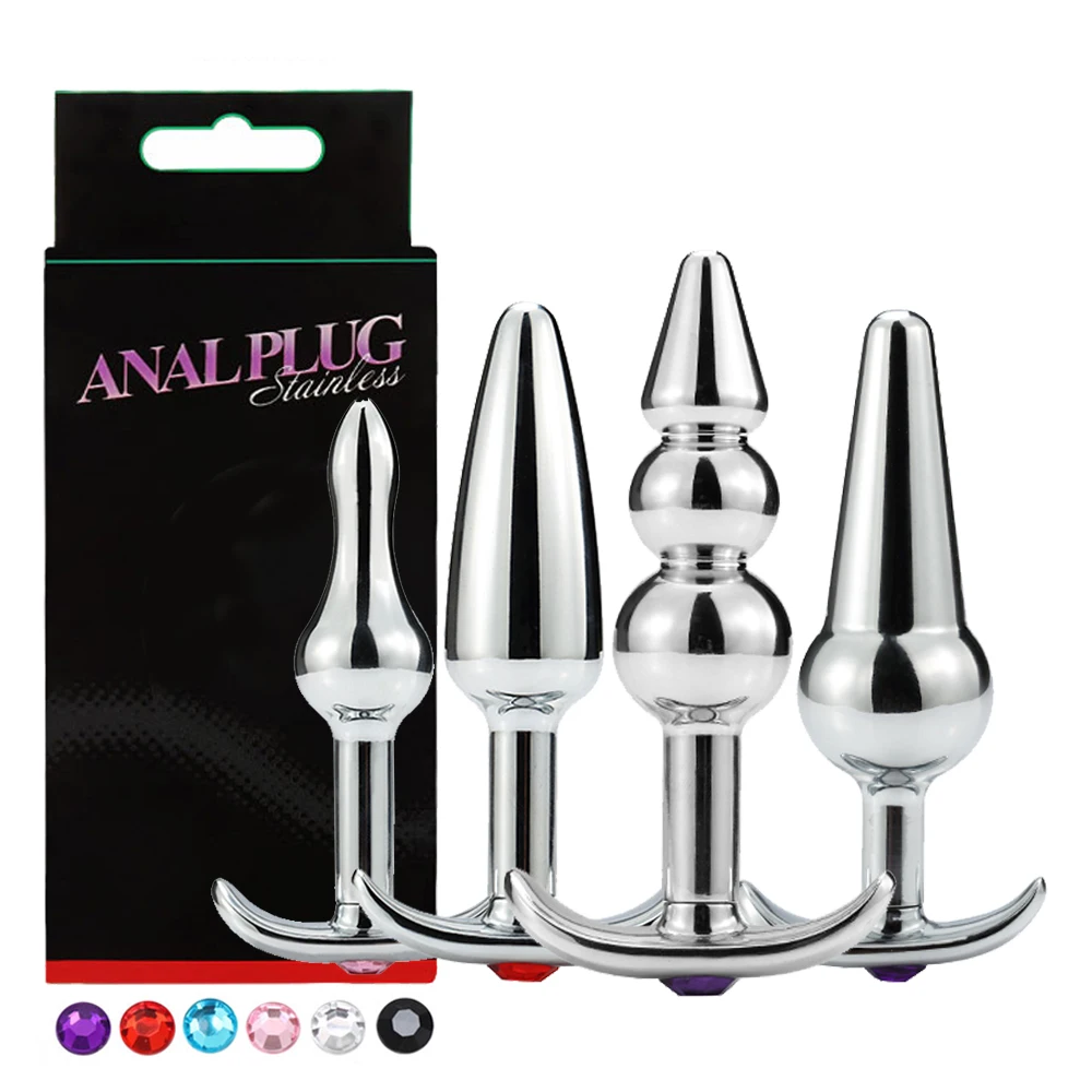 Анальная пробка из нержавеющей стали металлический вагинальный фаллоимитатор