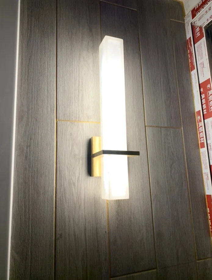 Мраморная настенная лампа новинка Китайский медный настенный светильник для