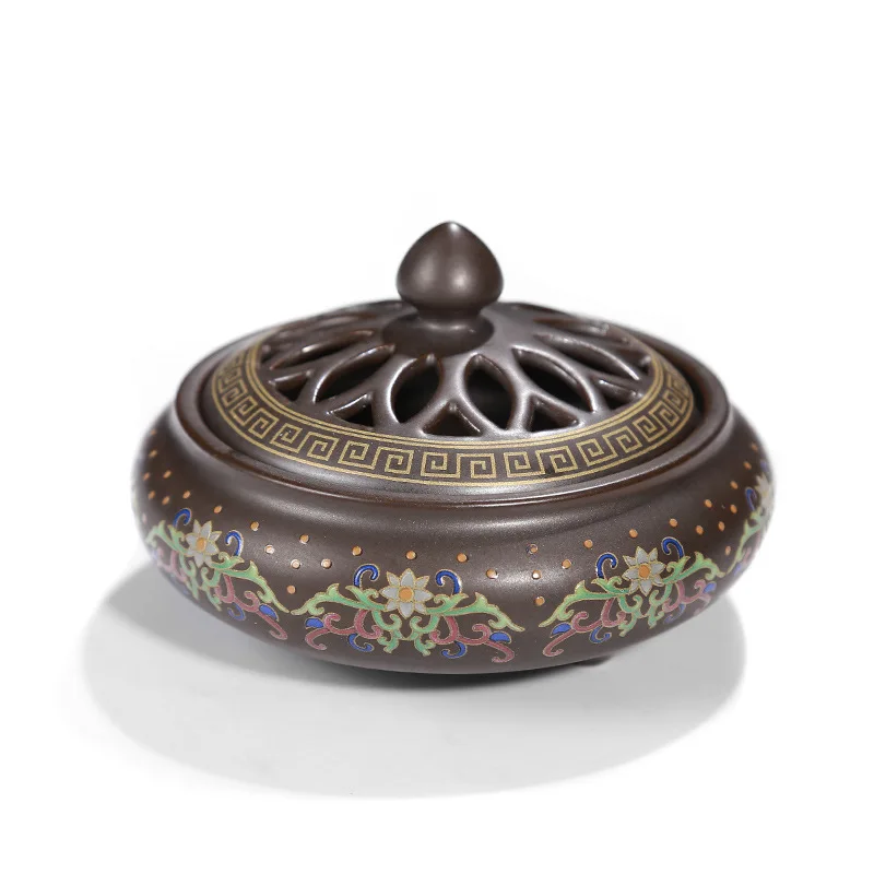 

Summer Mosquito Coil Holder Arabic Ceramic Enamel Hand Made High-end Incense Burner Living Room Gift Items for Home Decoration