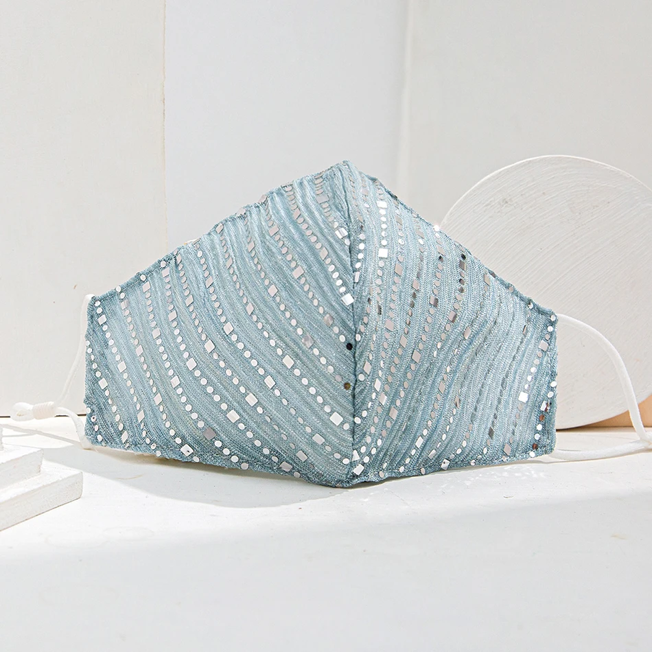 Модные маски для лица с блестками женщин взрослых модная маска против пыли PM2.5