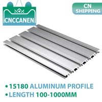 1pc 15180 aluminum profile extrusion 100mm to 1000mm length cnc parts anodized linear rail for diy cnc 3d printer workbench