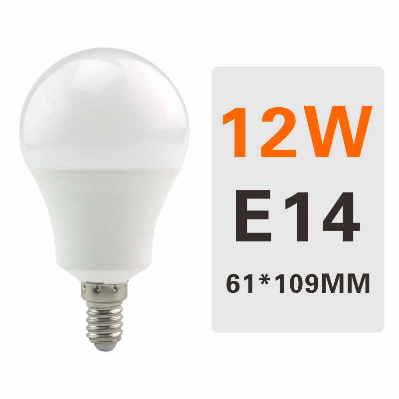 12W E14 E27 E14 LED Bulb Lamps 3W 6W 9W 12W 15W 18W 20W Lampada Ampoule Bombilla LED Light Bulb AC 220V 230V 240V Cold/Warm White - Испускаемый цвет: 12W E14