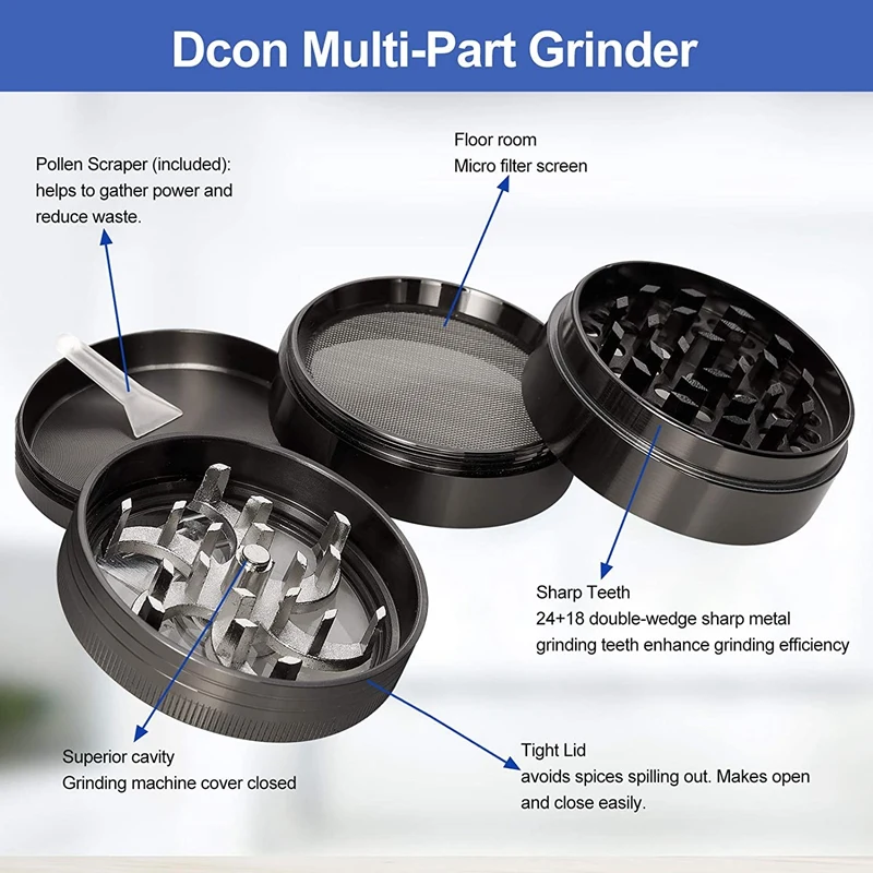 

Zinc Alloy Spice Grinder with Sharp Razor for Preparing Ingredients Life Grinder Durable and Exquisite Workmanship