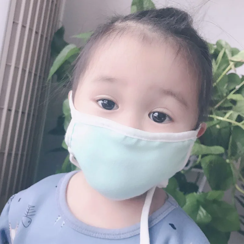 Детская многоразовая маска для рта хлопковая противозагрязняющая пыль