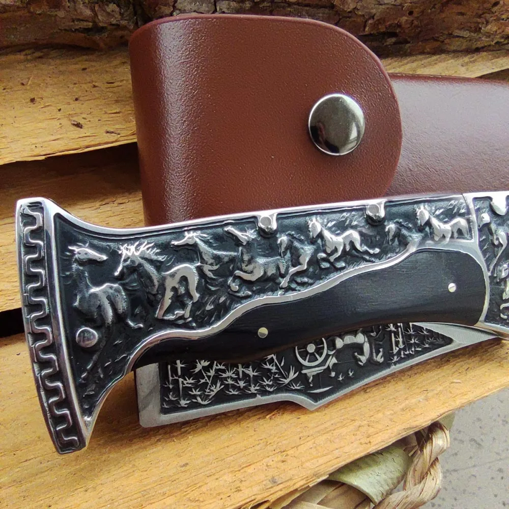 Уличный нож складное лезвие с гравировкой сверхмощные утилиты коллекционные