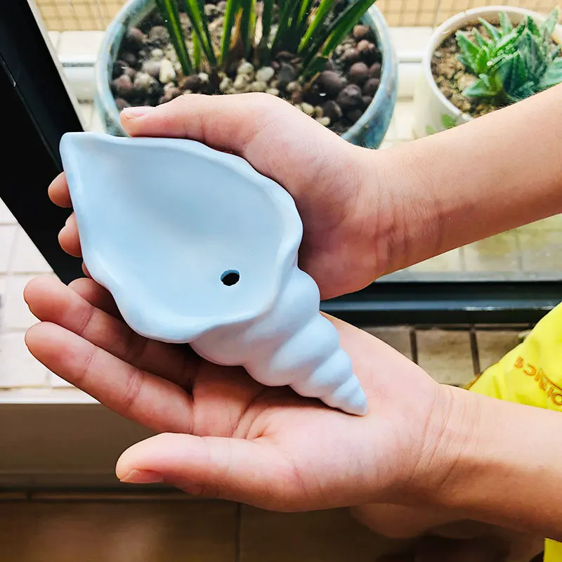 Творческий в форме раковины бетонный цветочный горшок формы силиконовые