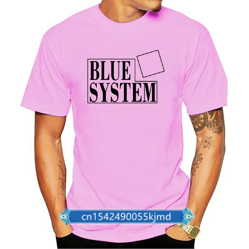

Белая мужская футболка с немецкой поп-группой BLUE SYSTEM, модная говорящая дизайнерская футболка 521, забавная Мужская футболка, бесплатная дост...