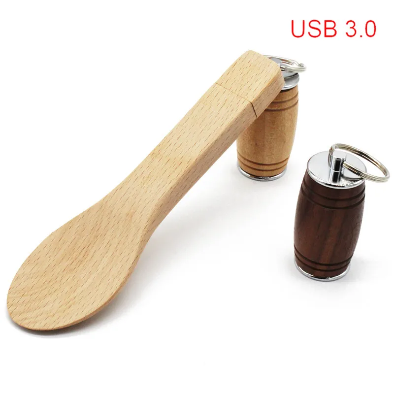 TEXT ME новый стиль usb3.0 Maple Barrel spoon pendrive 4 ГБ 8 16 32 maple usb 3 0 деревянный логотип