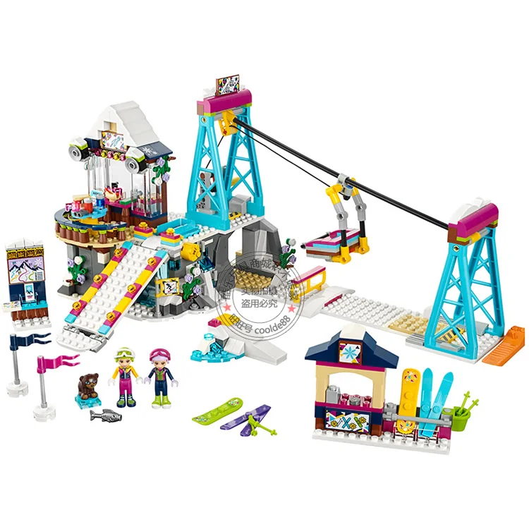 Girls toys Snow Resort Chalet Ski Lift Building Brick Toys DIY Education Xmas Gift | Игрушки и хобби