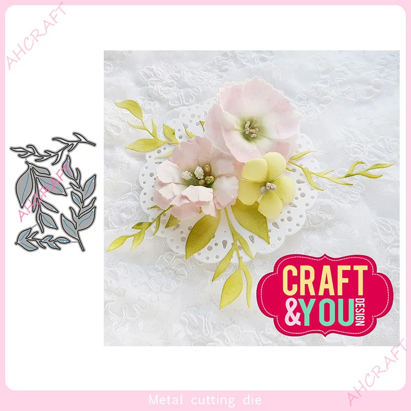 

Leaves Flowers Metal Cutting Dies Stencils For DIY Border Scrapbooking Decorative Embossing Handcraft Die Cutting Template