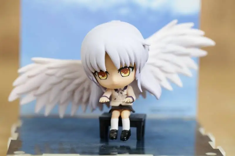 Экшн фигурка Милая Q Version Angel Beats Tachibana Kanade Piano PVC 6 5 см подарок Мультяшные игрушки