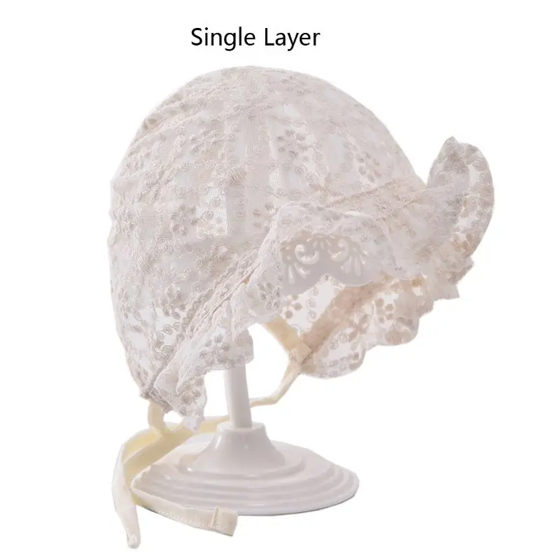 

Lace Newborn Baby Hat Photography Props Summer Girls Sun Hat Infant Bonnet