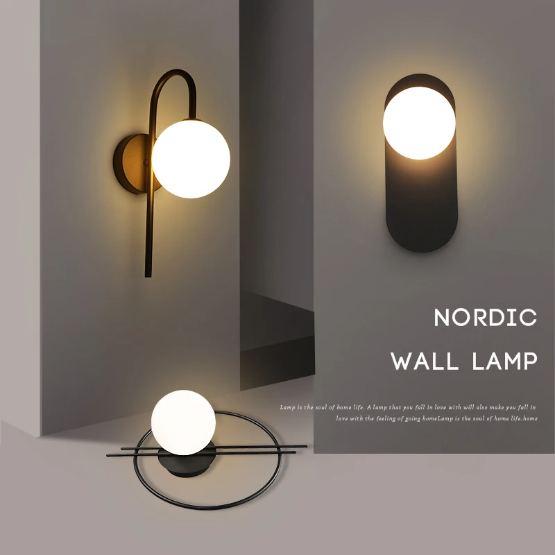 Настенный светильник в скандинавском стиле для гостиной современный