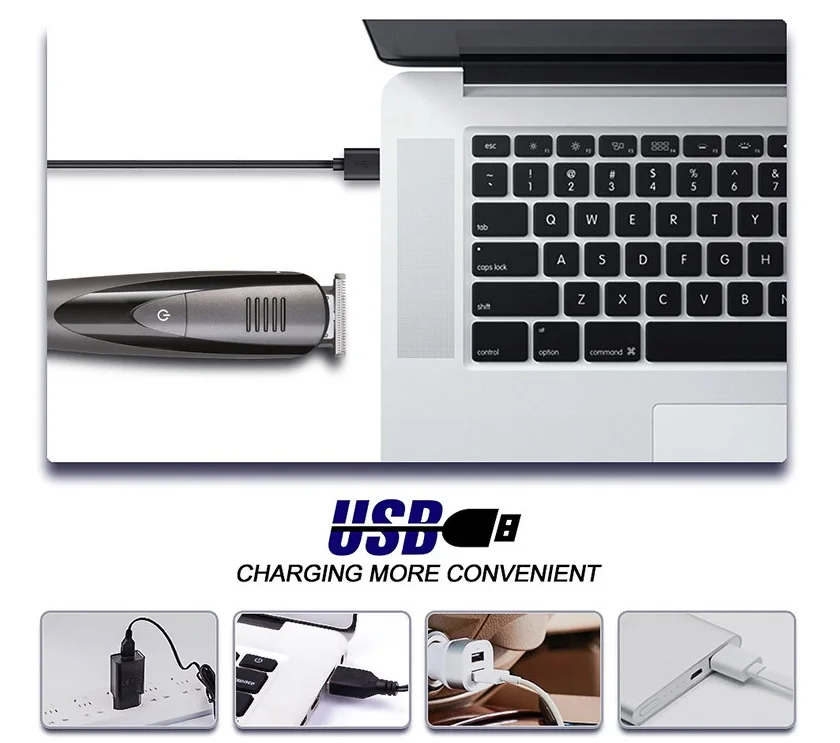 Моющийся профессиональный триммер для волос мужчин машинка стрижки борода лица