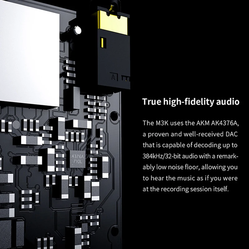 Музыкальный плеер FiiO M3K Mini Hi-Fi портативный аудио с поддержкой MP3 Hi-Res звук без