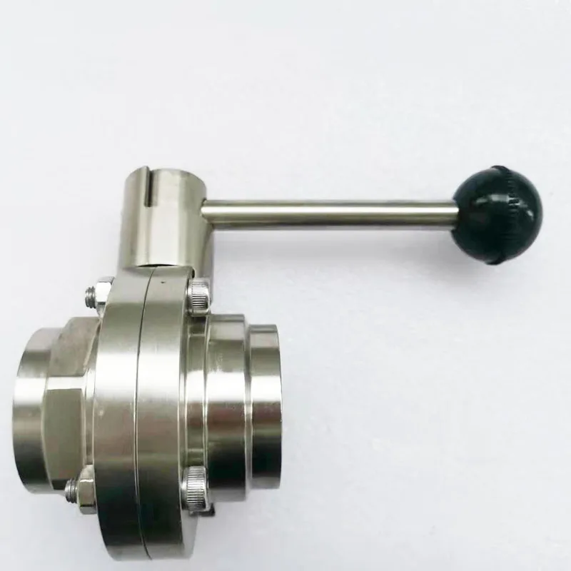 

Sanitary Butterfly Valve Female End Hombrew Butterfly Valve Food Grade SS304