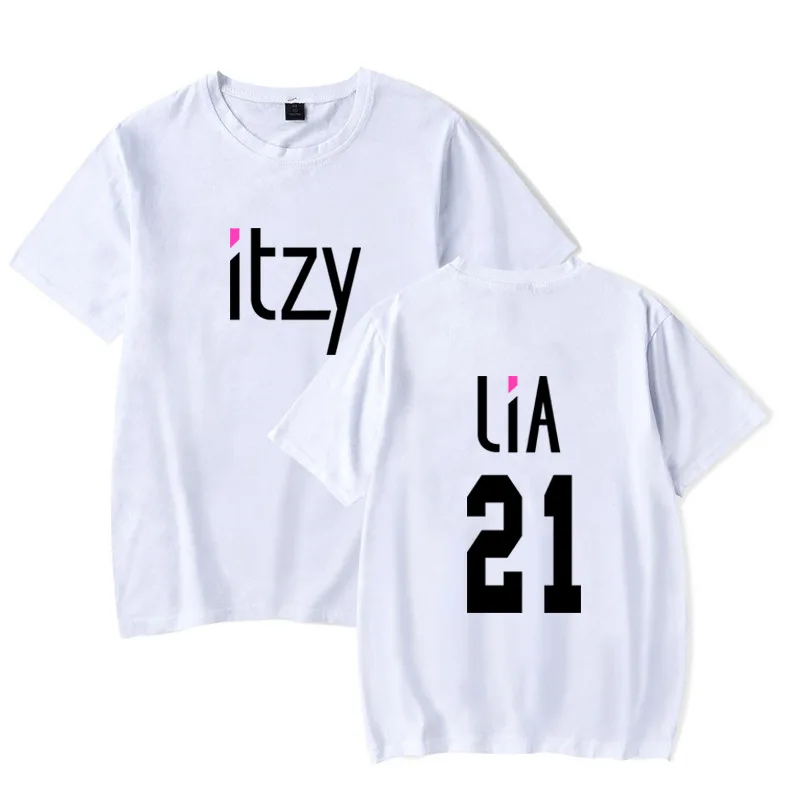 Футболка Kpop ITZY New Album IT'z ME футболки с принтом Lia 21 Yu Na 09 модные парные Топы