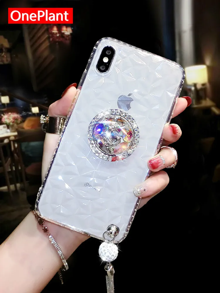 Роскошный 3D чехол для телефона с бриллиантовым кольцом и кисточкой iPhone 7 8 6 s Plus