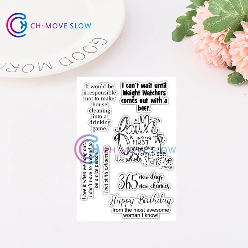 CH с днем рождения прозрачный силиконовый штамп/замазка для &quotсделай сам&quot