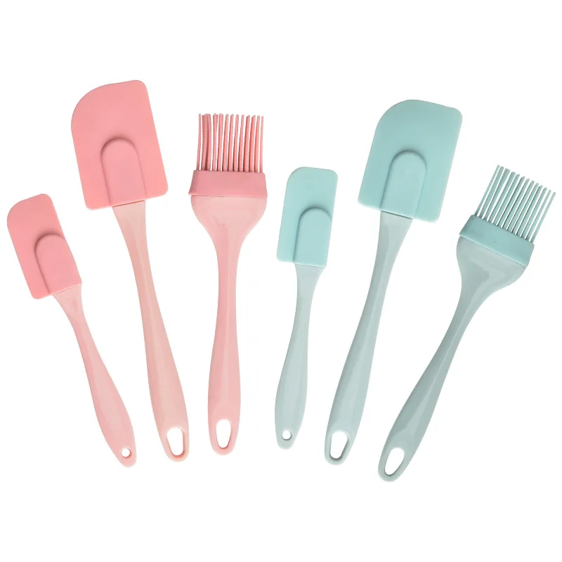 

3Pcs/Set Cream Scraper DIY Bread Butter Spatula Mixer Oil Brush Kitchen Baking Cake Decor Tools Silicone Non-stick Cream Spatula