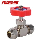 6 мм 8 мм 10 мм 12 мм Диаметр отверстия оранжевая пластиковая ручка на высоком металлическом Давление прочная трубка игольчатый клапан