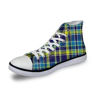 plaid style nurse doctor print women sneakers slip on light cosplay shoes casual shoe zapatospattern sport training