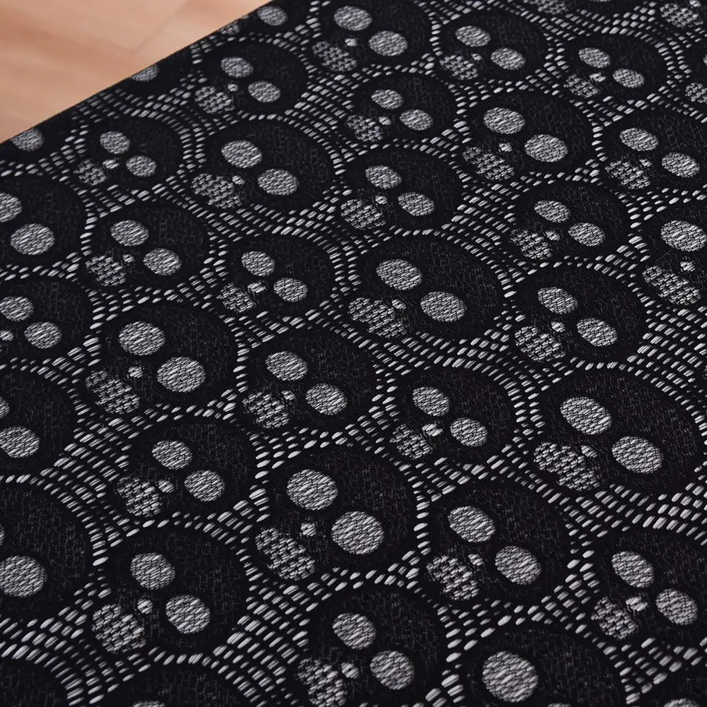 Черный кружевной стол с черепами в виде паутины 1 шт. тканевый чехол для стола на