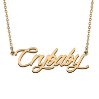 crybaby custom name necklace customized pendant choker personalized jewelry gift for women girls friend christmas present