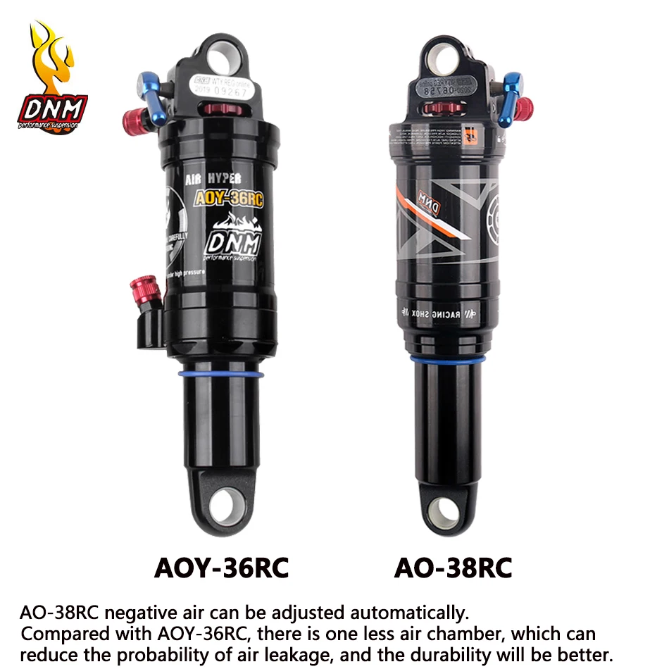 Задний амортизатор DNM AOY-38RC для горного велосипеда 165/190/200/210 мм проводное