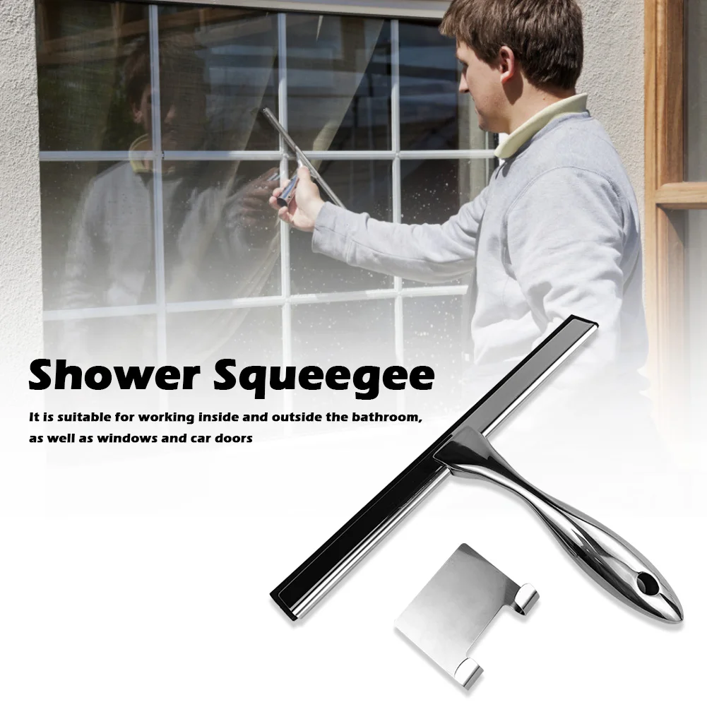 

10 Inch All Purpose Squeegee Bathroom Kitchen Car Glass Cleaning for Shower Doors Bathroom Mirror Window Car Glass