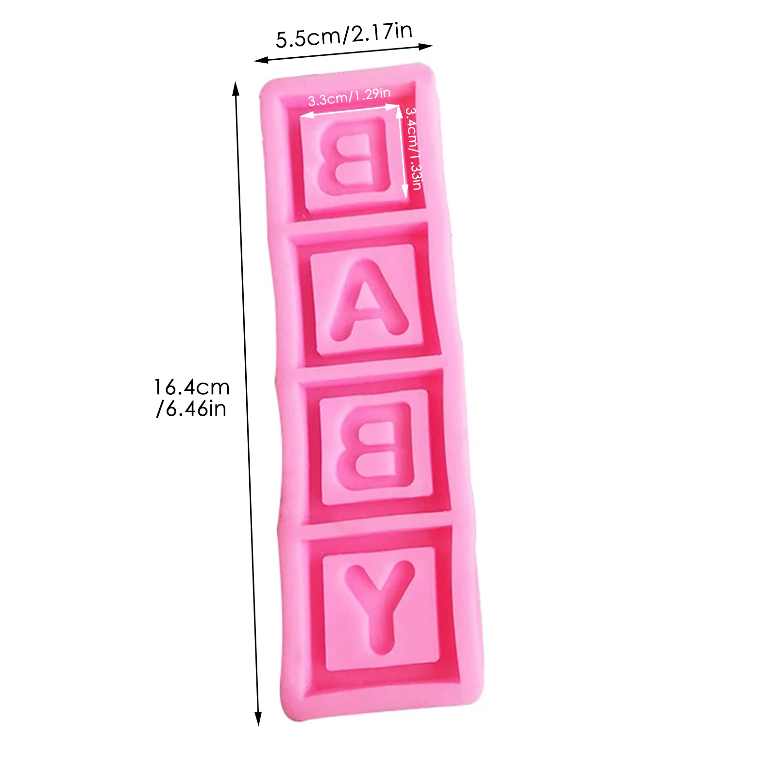 

Baby Square Letter Chocolate Flip Silicone Mold Cake Decoration Baking Tool Drop Glue Plaster Moulds Candle Mold Resin Mold