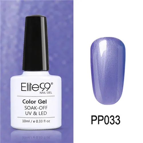 PP033 Elite99 10 мл Гель-лак для ногтей замачиваемый УФ красочный Фиолетовый лак для ногтей художественный Гель-лак для Ногтей Стойкий гель нужен основа и верхнее покрытие - Цвет: PP033