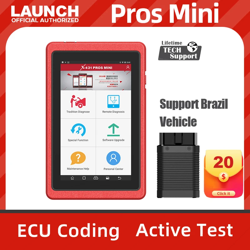 Launch X431 Pros Mini V3.0 obd2 сканер полная система X-431 диагностический инструмент ECU